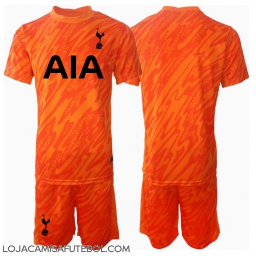 Camisa de Futebol Tottenham Hotspur Goleiro Equipamento Secundário Infantil 2024-25 Manga Curta (+ Calças curtas)